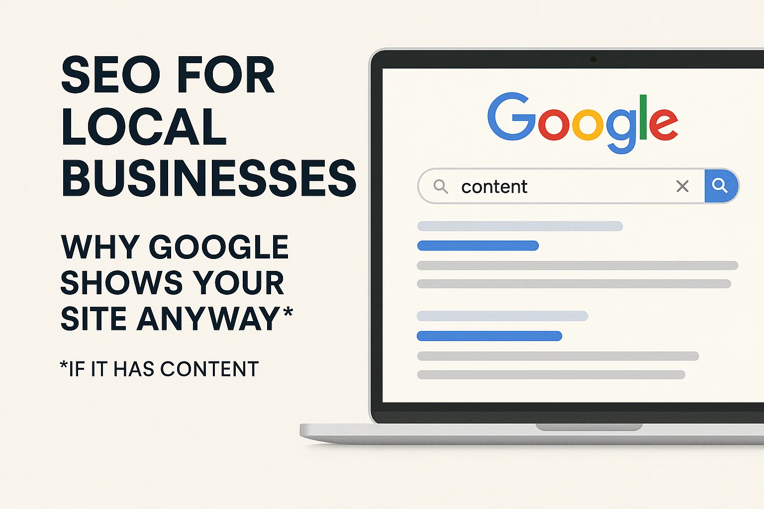 Why will your site appear in Google's local search results even without active promotion